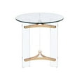 thumbnail image 4 of ACME Sosi Round Tempered Glass Top End Table in Clear and Gold, 4 of 4