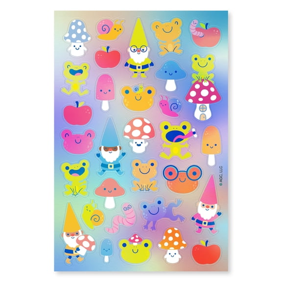 American Greetings 62-Count Gnome Stickers for Kids in Whimsical Designs, 2 Sheets