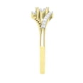 thumbnail image 3 of Dazzlingrock Collection 0.50 Carat (ctw) 14K Round Diamond Two Stone Bridal Engagement Ring 1/2 CT, Yellow Gold, Size 4, 3 of 4