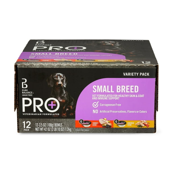 Pure Balance Pro+ Small Breed Turkey and Chicken Stew Variety Pack Wet