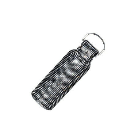 

350/500/600/750ml Glitter Vacuum Flask Rhinestone Straight Cup with Handle Coffee Tea Milk Water Bottle Thermal Kettle Banquet Silver/350ml