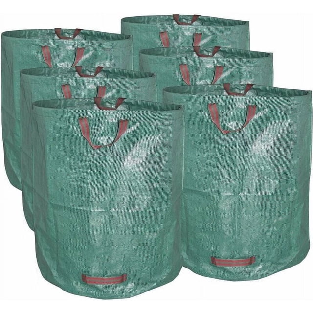 Sacs de Jardinage Professionnels pour Construction Lourde, Tissu PP Durable Extra Large Réutilisable Résistant à l'Eau Poignées Double Couture Cerceau Flexible pour Déchets de Jardin Faciles