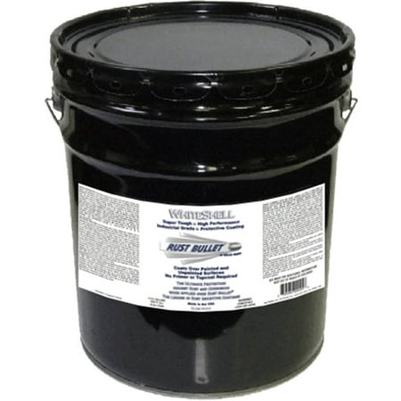 Gloss 5 Gallon Pail - Rust Bullet WhiteShell, Rust Preventative and Protective Coating, 5-Gallon Pail