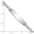 thumbnail image 3 of 14k White Gold Bracelet ID Curb 7.5 mm 7 in WG Semi-solid Soft Diamond Shape Cuban Link, 3 of 3