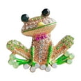 thumbnail image 5 of Opvise Unisex Brooch Frog Shape Alloy Rhinestone Decor Anti-slip Bag Coat Collar Hat Scarf Decoration Clothes Pin Party Prom Garment Jewelry, 5 of 8