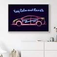 thumbnail image 3 of IDEA4WALL Framed Canvas Art Wall Decor Classic Red and Yellow Sport Coupe Keep Calm and Race On Transportation Cars Digital Art Pop Art Chic 3D Neon for Dorm Home Office - 16"x24", 3 of 4