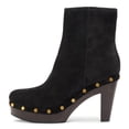 thumbnail image 2 of YDN Women's Rounded Toe Side Zippers Ankle Boots Platform Block High Heels Studded Booties Work Daily Party Shoes Size 10 Black, 2 of 4