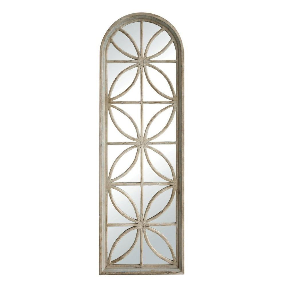 3R Studios Arched Wood Wall Mirror 25W x 80H in.