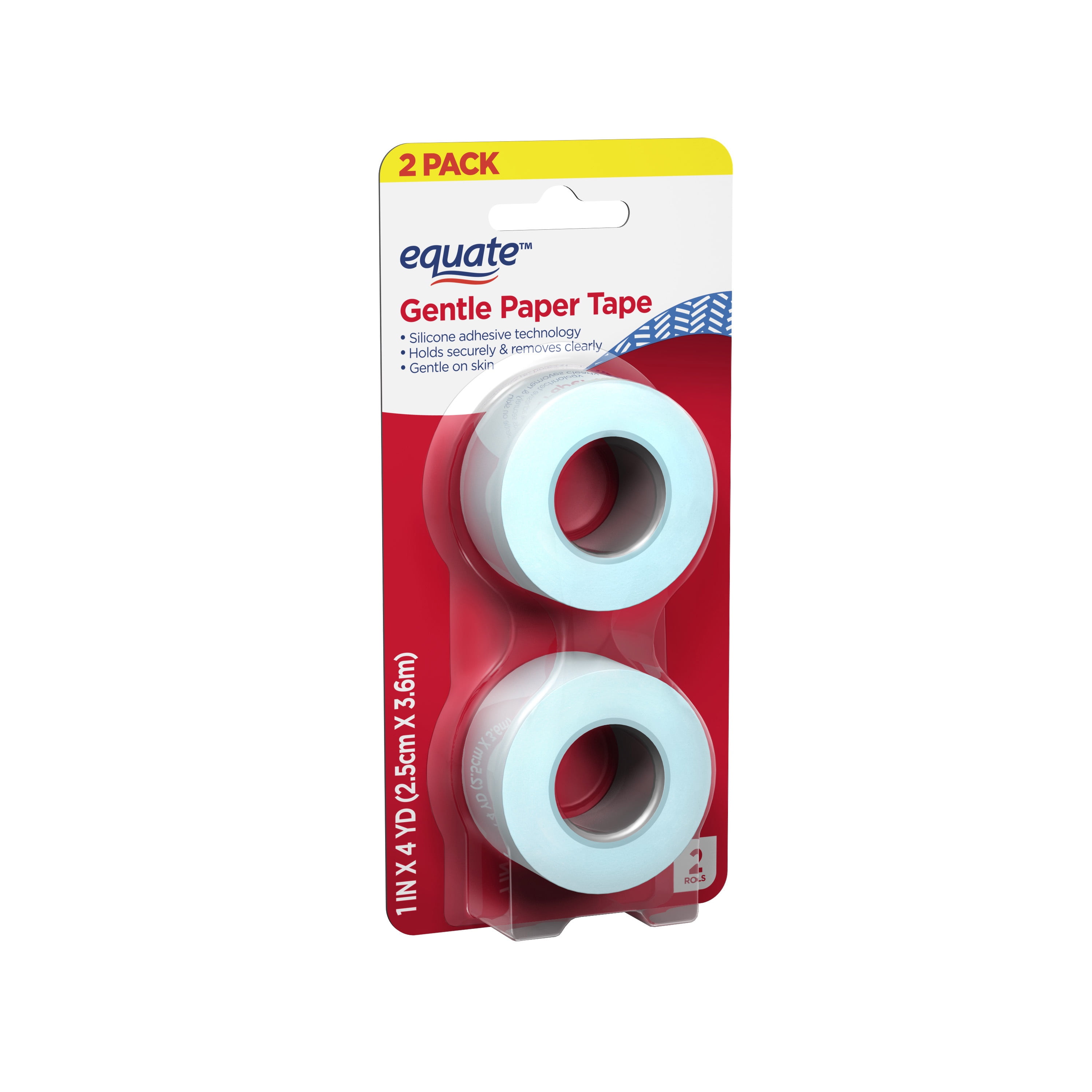 Equate Gentle Paper Tape, White, 2 Count