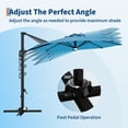 thumbnail image 3 of 10FT Solar Patio Umbrella with LED Lights, 360° Rotation Offset Cantilever Umbrella with Adjustable Tilt., 3 of 6