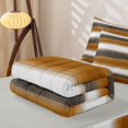 thumbnail image 6 of Homewish Brown Horizontal Stripes Zipper Twin Comforter Sets with Fitted Sheet and 2 Pillowcases,Abstract Modern Zipper Bedding Set,Light Gray Reversible,4pcs, 6 of 8