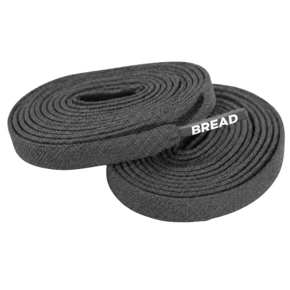 Bread Elastic Shoelaces, No Tie Stretch Shoelaces for Easy Slip-on, Charcoal Grey, 27"