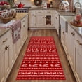 thumbnail image 5 of BERTHMEER 2'X6' Christmas Runner Rug Christmas Kitchen Runner Geometic Print Runner for Indoor Entrance Entryway Hallway Kitchen Washable Non-slip Rug,Red, 5 of 6