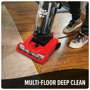 Dirt Devil Bagless Upright Vacuum Cleaner, Multi-Surface+, Pet Friendly, Lightweight, Extension Wand, Dusting Brush, Turbo & Crevice Tool, UD76210V, Red