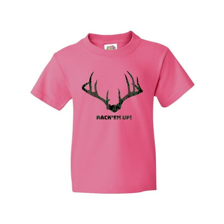 Inktastic Rack Em Up in Camo Youth T-Shirt