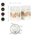 thumbnail image 6 of LumaBase Battery Operated LED Glass Candles with Moving Flame - Set of 2 (Silver Garland), 6 of 11