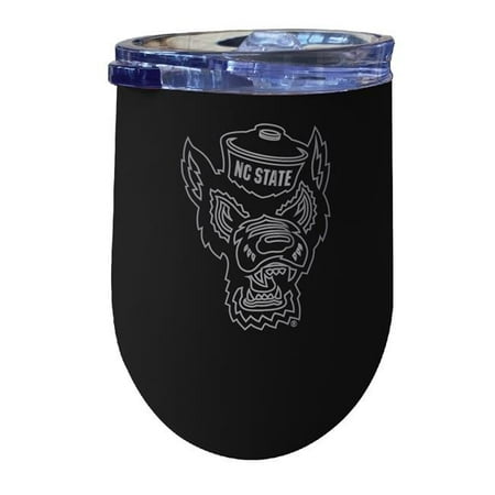 

R & R Imports ITWE-C-NCS20B NC State Wolfpack 12 oz Insulated Wine Stainless Steel Tumbler Black