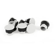 Unique Bargains 8 Pcs Gray+Black Plastic Panel Plug for 16mm Mount Hole Push Button Switch