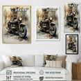 thumbnail image 4 of Designart "Vintage Bike In The Desert III" Motorcycle Canvas Prints, 4 of 7