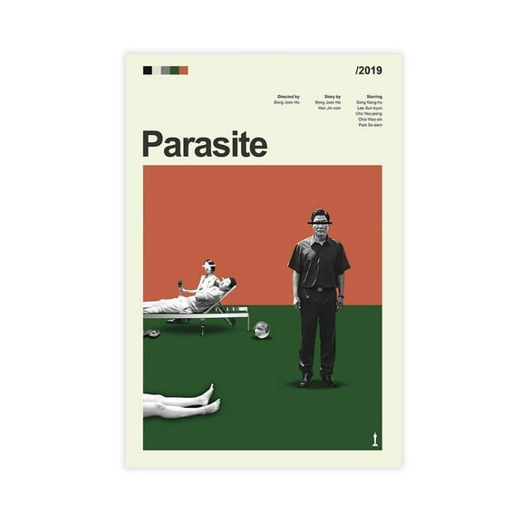 Parasite Movie Poster, Modern Vintage Movie Posters Canvas Poster for Living Room Bedroom Decor