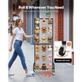 thumbnail image 4 of KFFKFF 3-Pack Grid Wall Panels, 1.9 x 5.4 ft Wire Display Racks with Wheels and 30 Hooks, Black Carbon Steel Panels for Craft Fairs, Decoration, Storage, and Message Boards, 4 of 9
