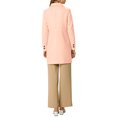 thumbnail image 4 of Allegra K Women's Notched Lapel Long Sleeves Double Breasted Mid-Lentgh Overcoat, 4 of 7