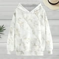 thumbnail image 2 of Women's Camo Print Hoodies Oversized Long Sleeve Trendy Maple Leaf Print Sweatshirts with Pockets Fall Winter Streetwear Tops, 2 of 3