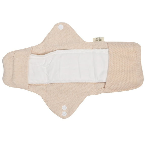 2 compresas higiénicas reutilizables, lavables, absorbentes, de algodón.