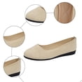 thumbnail image 5 of Rokment Womens Knit Wedges Ballet Flat Dress Shoes Comfortable Lightweight Mesh Round Toe Low Heels Slip on Socks Walking Loafers for Driving Beige Size 6, 5 of 6