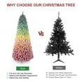 thumbnail image 6 of Colorful Flocked Christmas Tree 7.5FT, Bringstar Artificial Xmas Tree with 1927 Premium PVC Branch Tips, 6 of 8