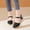 B_ Black, variant on KIJBLAE Plus Size Women's Casual Elevated Wedge Sandals, Solid Round Closed Toe, Thick Platform Sole, Trendy Seaside Vacation Footwear White 41
