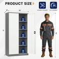 thumbnail image 3 of AUHUP 71" Metal Cabinet with 4 Adjustable Shelves, Garage Storage Cabinets with Locking Doors,Tool Storage Cabinet for Home Office,Warehouse,Workshop(Black), 3 of 8