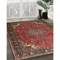 thumbnail image 2 of Ahgly Company Indoor Round Traditional Dark Almond Brown Medallion Area Rugs, 4' Round, 2 of 6