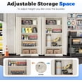 thumbnail image 6 of SOLAURA Metal Storage Office Cabinets with Locking Doors and Adjustable Shelves, 71 inch Tall Steel Storage Cabinet for Office, Home (Warm Gray), 6 of 8