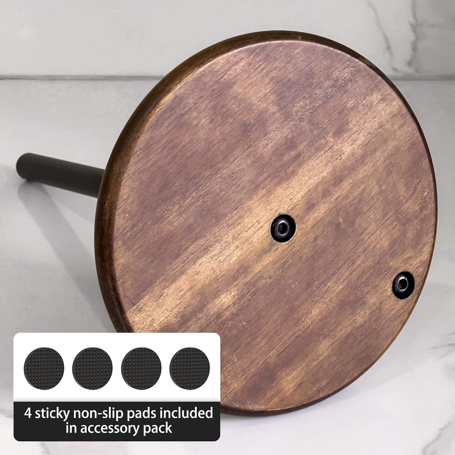 MaxxMarket Paper Towel Holder Countertop with Real Wood Round Base, Farmhouse Paper Towel Holder Stand for Kitchen Dining Table Home Decor