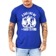thumbnail image 4 of A Dad Like Me Shirt for Men Hard to Find Funny Bigfoot Sasquatch Father's Day Graphic Tee Vintage Royal Shirt Medium, 4 of 5