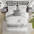 thumbnail image 2 of Harbor House 5-Piece Jacquard Transitional Cotton Duvet Set in White, 2 of 6