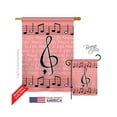 thumbnail image 1 of Breeze Decor 15082 School & Education Music is Life 2-Sided Vertical Impression House Flag - 28 x 40 in., 1 of 1