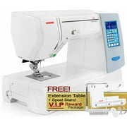 Janome Memory Craft Horizon 8200 QCP Computerized Sewing Machine w/ Free Extension Table + Spool Stand