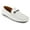 White, variant on Aston Marc Mens Drive Faux Leather Square Toe Driving Moccasins