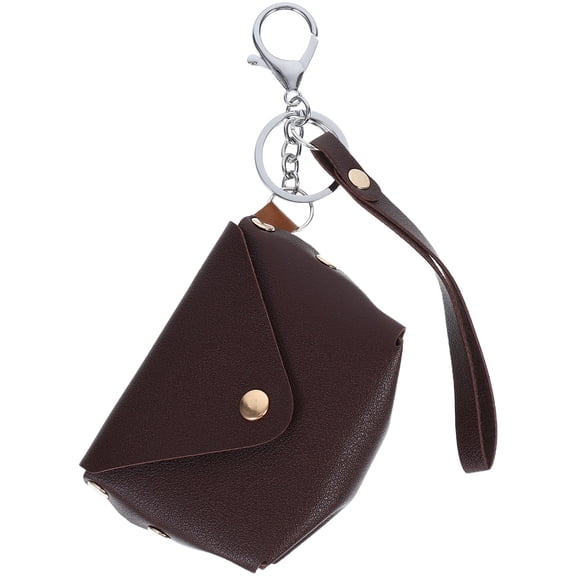 MEIBUTYUP 1Set Versatile Wallet Key Chain with Lobster Clasp PU Brown for Women Travel