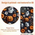 thumbnail image 2 of Cute Halloween Ghost & Pumpkin Phone Case, Spooky Floral Autumn Aesthetic, Orange & Navy Fall iPhone Cover for iPhone 16/15/14/13/12/11, 2 of 6