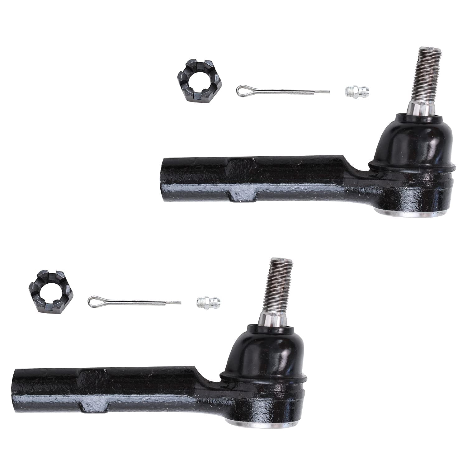 Detroit Axle - Front 10pc Suspension Kit for Buick Enclave Chevy Traverse GMC Acadia Limited Saturn Outlook, 2 Lower Control Arms 2 Sway Bars 4 Outer Inner Tie Rods 2 Boots Replacement