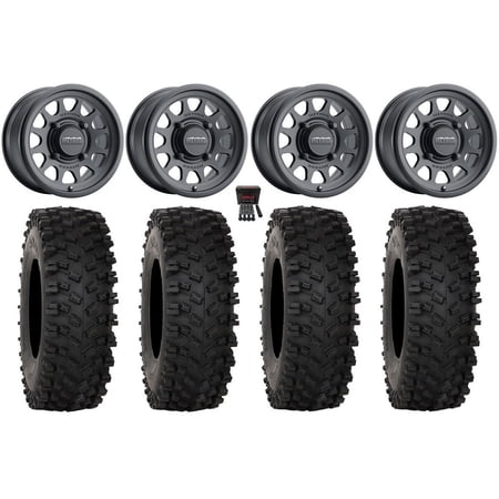 Method 414 15 Wheels Black +38mm 32 ATX470 Tires Polaris RZR XP 1000 / PRO XP / Ranger XP 900/1000