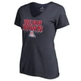 thumbnail image 2 of Women's Navy Arizona Wildcats Bear Down V-Neck T-Shirt, 2 of 3
