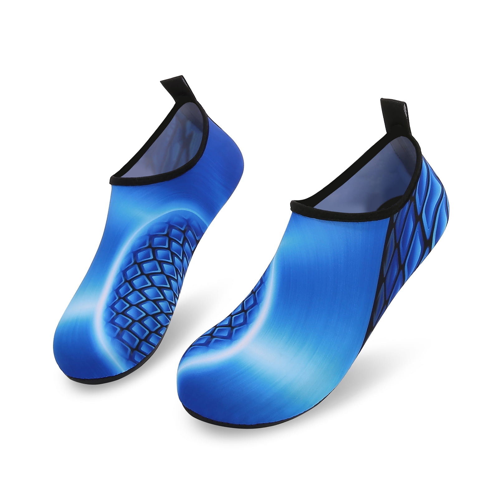 Men and Women a Slip On Barefoot Quick-Dry Beach Aqua Yoga Water Shoes (Tile/Blue, 13-14 Women/10.5-11 Men)