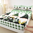 thumbnail image 3 of Manfei Cute Cartoon Gnome Full Size Sheets,St.Patrick Day Bed Sheets,Lucky Four Leaves Clover Sheet Sets For Girls Boys,Breathable Home Decor,4pcs, 3 of 7