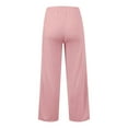 thumbnail image 5 of CPNG Girls Oversized Sweatpants Straight Wide Leg Drawstring Sweat Pants Elastic High Waist Solid Color Baggy Joggers(Pink,10-11 Years), 5 of 5