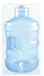 5 Gallon Polycarbonate Water Bottle with Dispenser and Handle, Blue