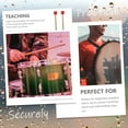 thumbnail image 2 of Instrument de Percussion Chêne Rouge Blanc Bois 2 Pcs 12.97x1.97x1.97 Po, 2 of 8